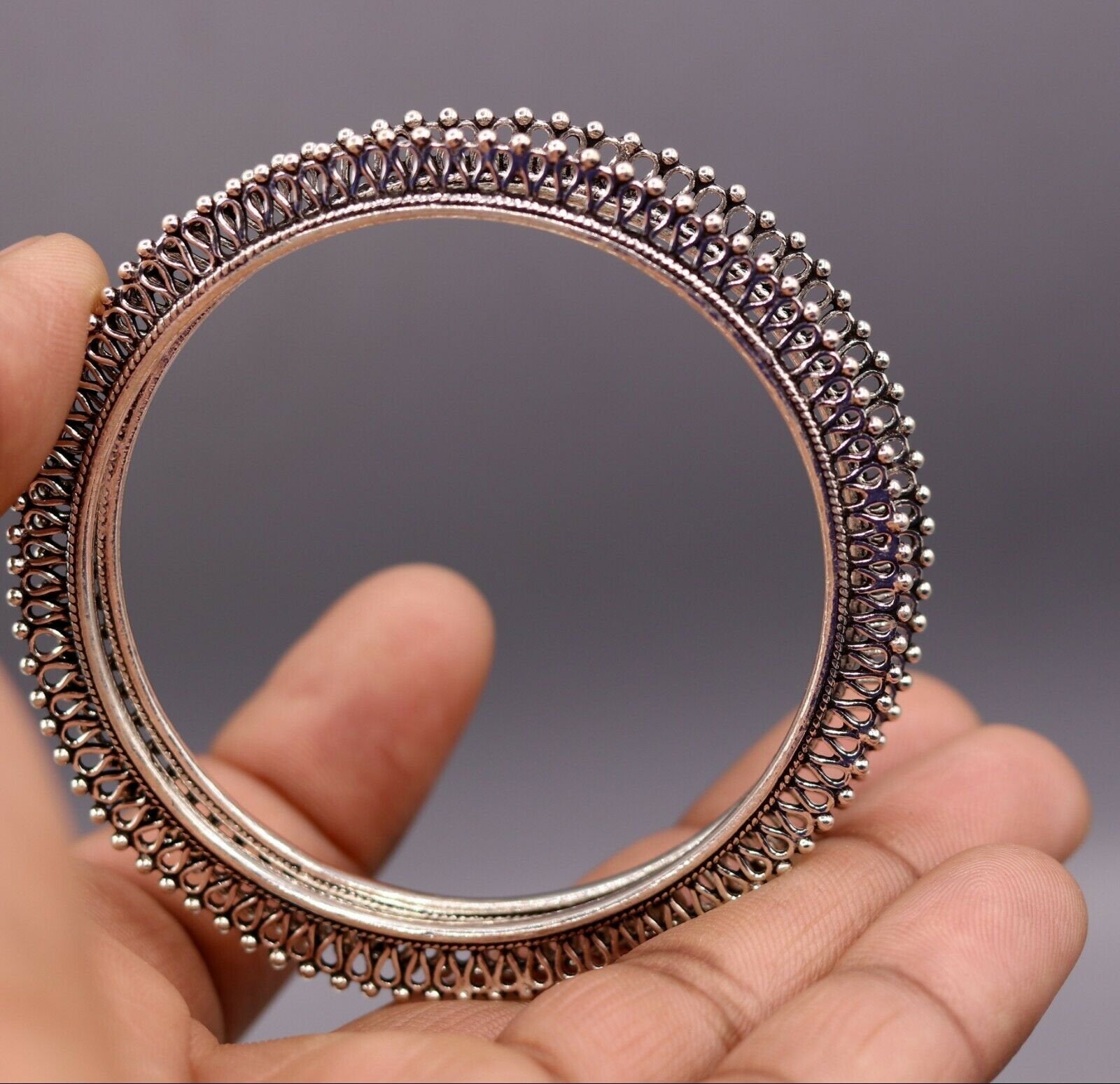 925 sterling silver handmade gorgeous bangle bracelet gorgeous  kada kangan set for women jewelry ba09 - TRIBAL ORNAMENTS