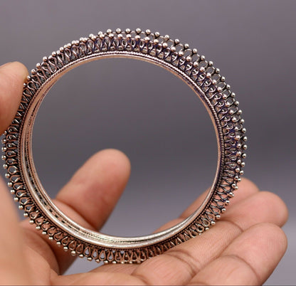 925 sterling silver handmade gorgeous bangle bracelet gorgeous  kada kangan set for women jewelry ba09 - TRIBAL ORNAMENTS