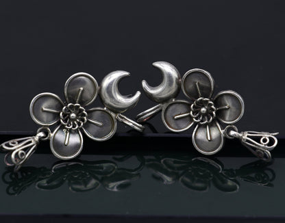 925 sterling silver handmade gorgeous cartilage stud earring fabulous ear clip customized tribal jewelry belly dance gifting jewelry s1301 - TRIBAL ORNAMENTS