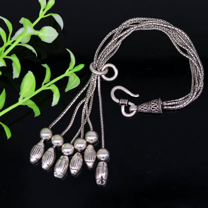 925 sterling silver handmade gorgeous charm bracelet, excellent customized adjustable jewelry bridesmaid gift jewelry nsbr12 - TRIBAL ORNAMENTS