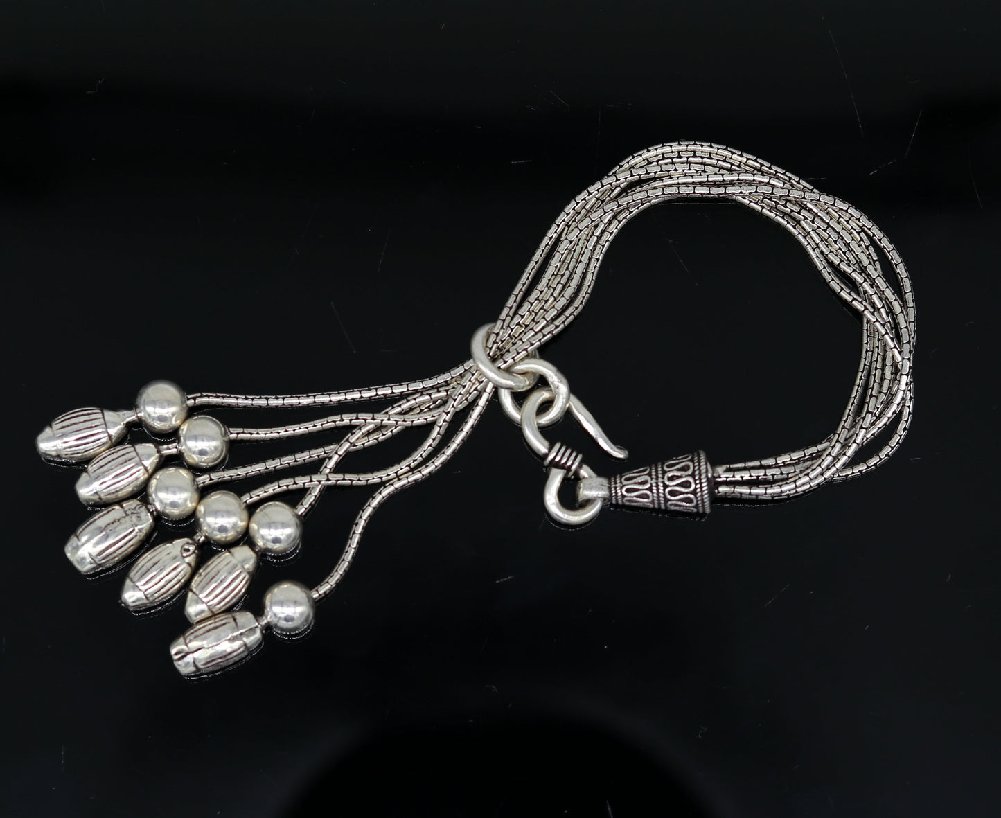 925 sterling silver handmade gorgeous charm bracelet, excellent customized adjustable jewelry bridesmaid gift jewelry nsbr12 - TRIBAL ORNAMENTS