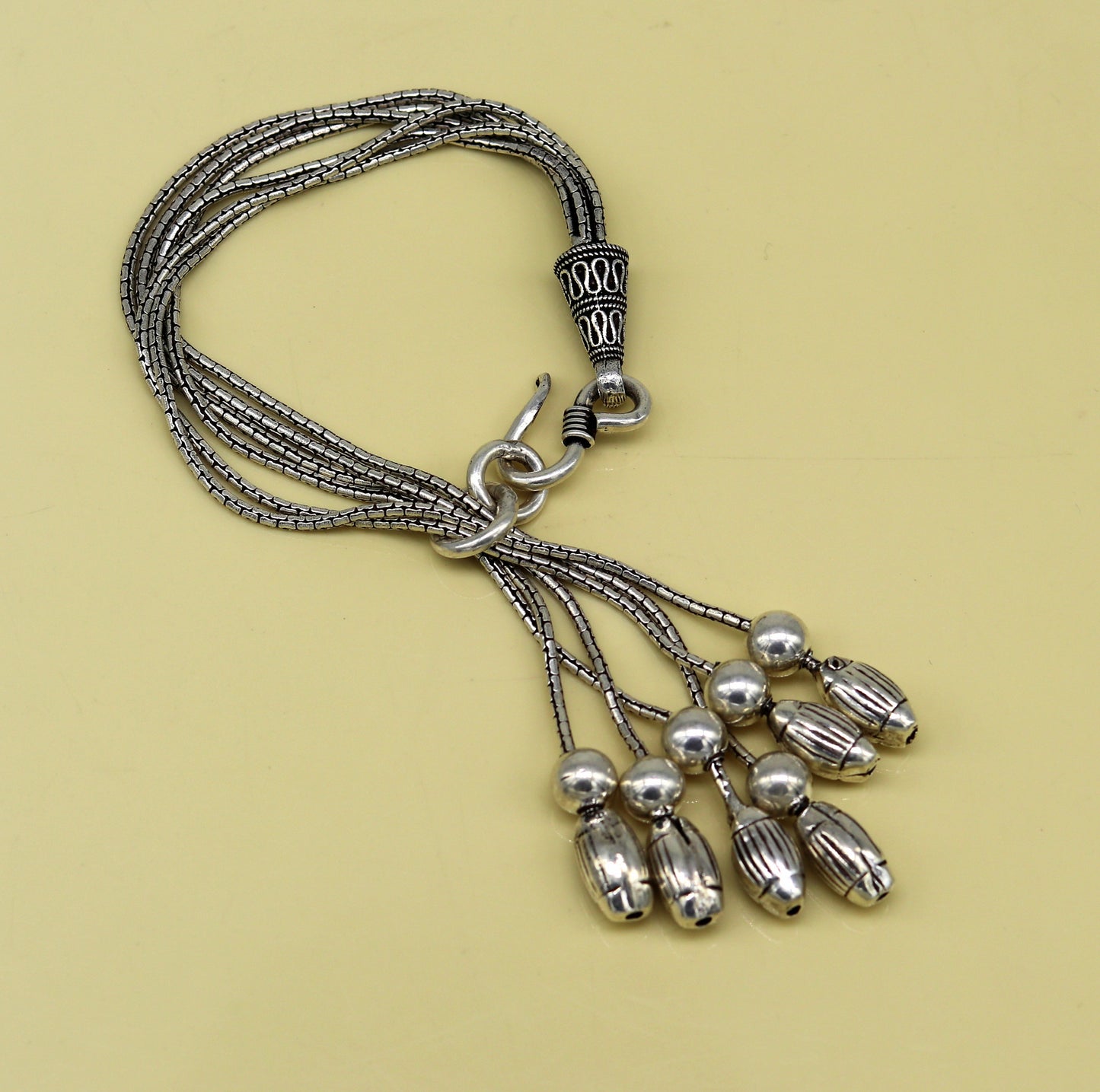 925 sterling silver handmade gorgeous charm bracelet, excellent customized adjustable jewelry bridesmaid gift jewelry nsbr12 - TRIBAL ORNAMENTS