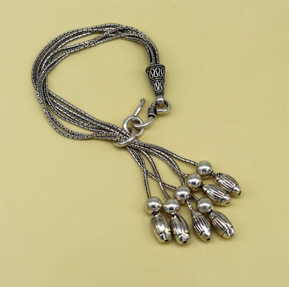 925 sterling silver handmade gorgeous charm bracelet, excellent customized adjustable jewelry bridesmaid gift jewelry nsbr12 - TRIBAL ORNAMENTS