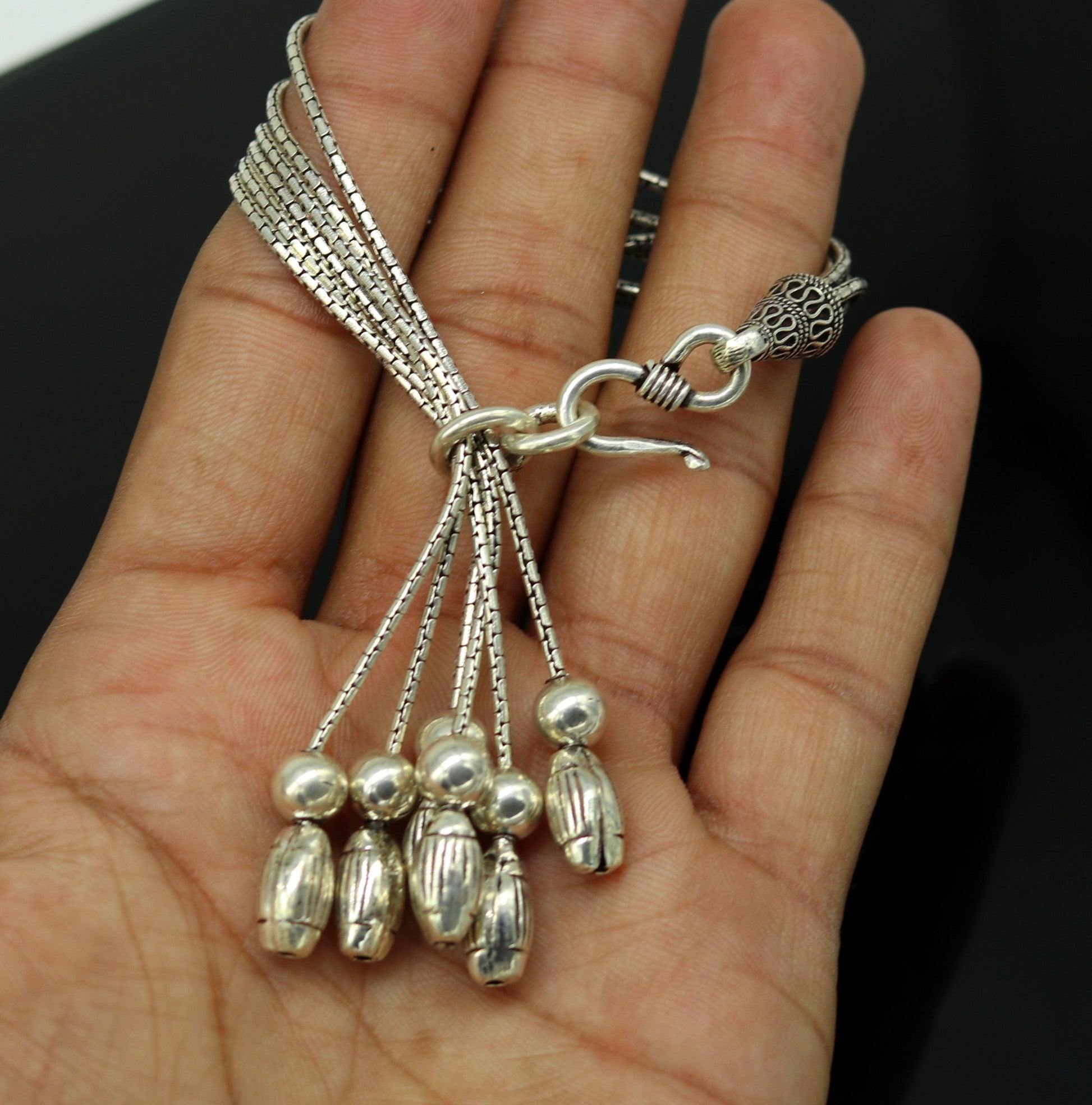 925 sterling silver handmade gorgeous charm bracelet, excellent customized adjustable jewelry bridesmaid gift jewelry nsbr12 - TRIBAL ORNAMENTS