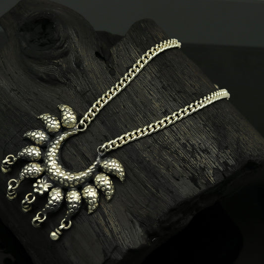 925 sterling silver handmade gorgeous charm necklace, excellent customized vintage style bridesmaid belly dance necklace jewelry nec60 - TRIBAL ORNAMENTS