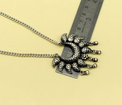 925 sterling silver handmade gorgeous charm necklace, excellent customized vintage style bridesmaid belly dance necklace jewelry nec60 - TRIBAL ORNAMENTS