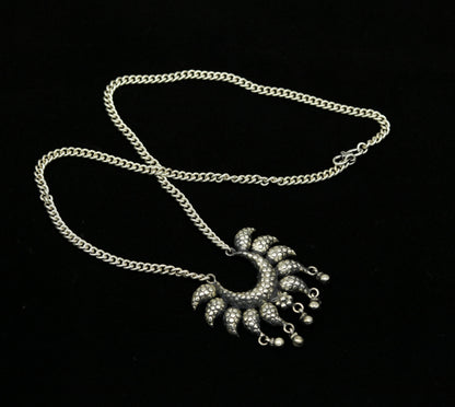 925 sterling silver handmade gorgeous charm necklace, excellent customized vintage style bridesmaid belly dance necklace jewelry nec60 - TRIBAL ORNAMENTS