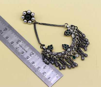 925 sterling silver handmade gorgeous customized heavy look drop dangle stud earring, charm jewelry, wedding bridesmaid jewelry s880 - TRIBAL ORNAMENTS