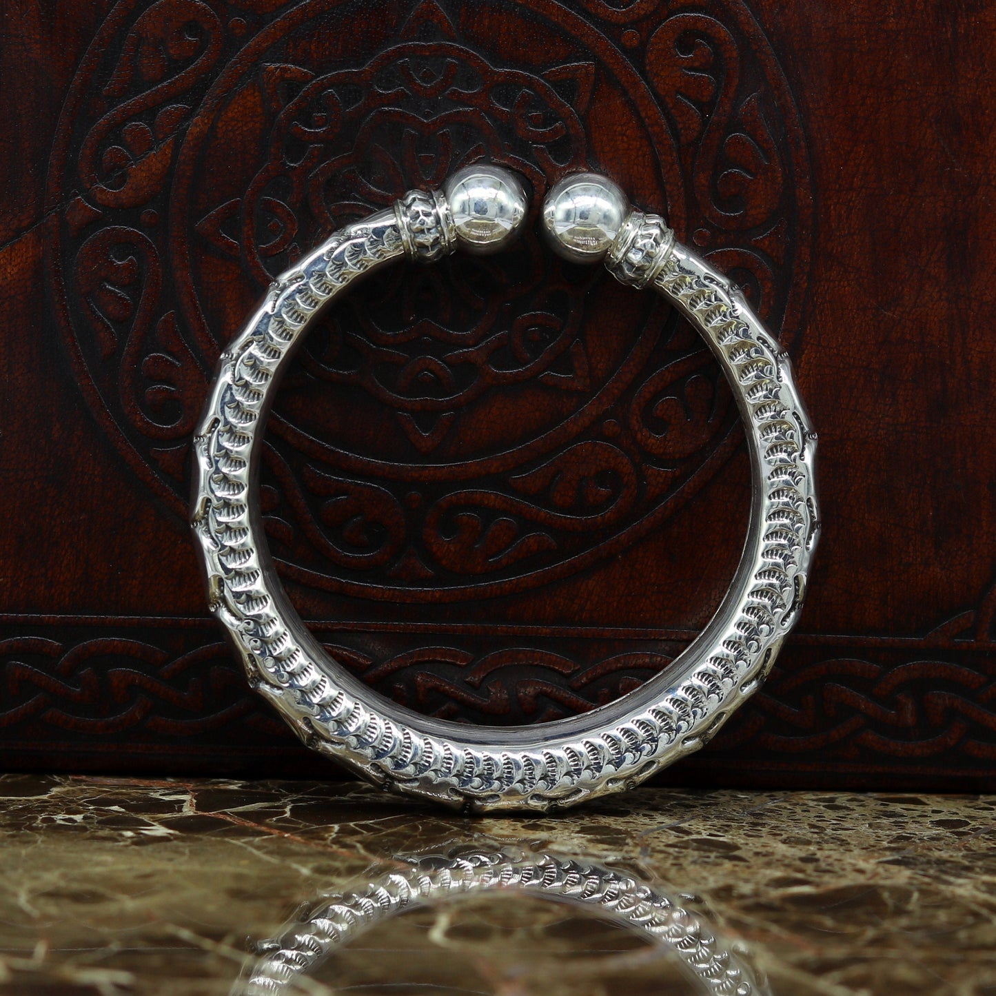 925 sterling silver handmade gorgeous customized work bangle bracelet kada, vintage antique design stylish bangle unisex jewelry nsk328 - TRIBAL ORNAMENTS