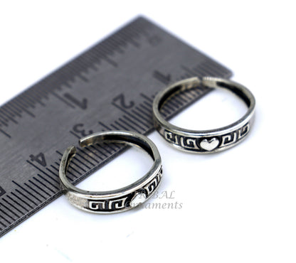 925 sterling silver handmade gorgeous design vintage style simple toe ring, best gifting tiny tone ring 925 stamped jewelry from india ytr09 - TRIBAL ORNAMENTS