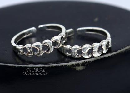 925 sterling silver handmade gorgeous design vintage style toe ring, best gifting tiny tone ring 925 stamped jewelry from india ytr06 - TRIBAL ORNAMENTS