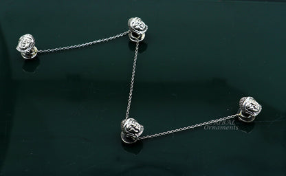 925 Sterling silver handmade gorgeous idol Buddha design buttons for men's kurta, best gifting jewelry for all occasions btn01 - TRIBAL ORNAMENTS