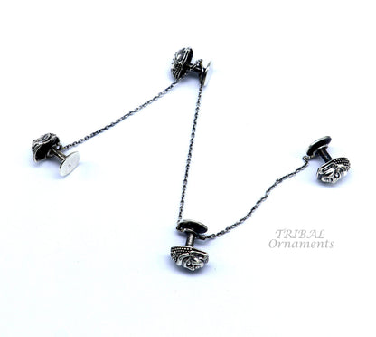 925 Sterling silver handmade gorgeous idol Buddha design buttons for men's kurta, best gifting jewelry for all occasions btn01 - TRIBAL ORNAMENTS