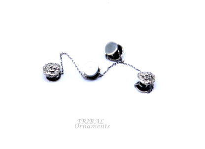 925 Sterling silver handmade gorgeous lion face design buttons or cufflinks for men's kurta, best gifting jewelry occasions btn06 - TRIBAL ORNAMENTS