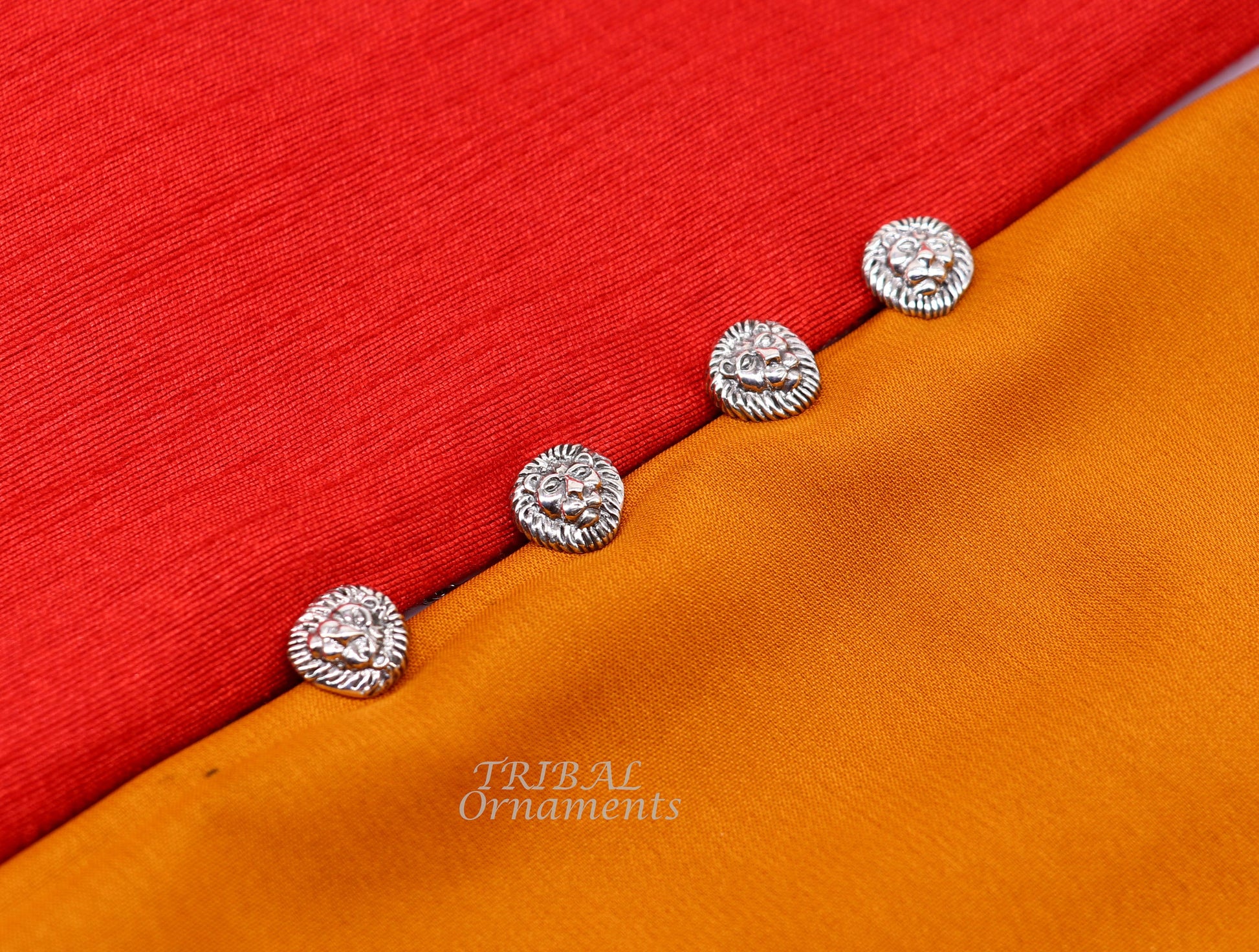 925 Sterling silver handmade gorgeous lion face design buttons or cufflinks for men's kurta, best gifting jewelry occasions btn06 - TRIBAL ORNAMENTS