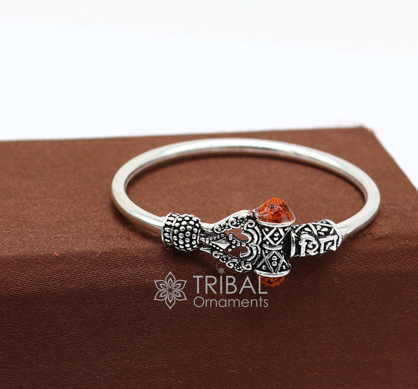 925 sterling silver Handmade gorgeous Lord shiva trident baby bangle bracelet kada, amazing Shiv kada unisex bracelet tribal jewelry nsk682 - TRIBAL ORNAMENTS