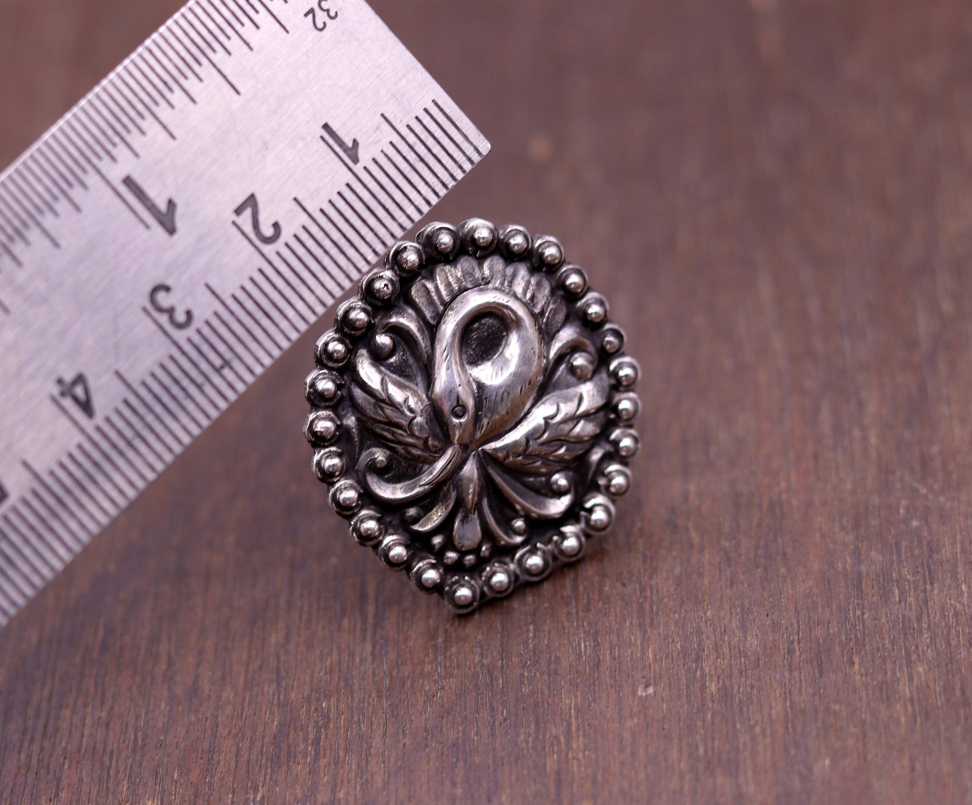 925 Sterling silver handmade gorgeous peacock design amazing pretty adjustable ring tribal jewelry temple ring sr234 - TRIBAL ORNAMENTS