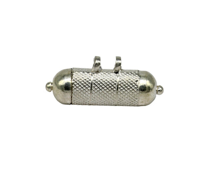 Handmade 925 sterling silver round amulet box pendant with tribal tribal design, featuring a mantra box and intricate tribal jewelry details.