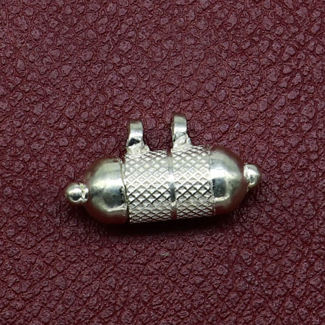 925 sterling silver round amulet box pendant with tribal design, handmade mantra box jewelry, silver tabiz tribal ornament.