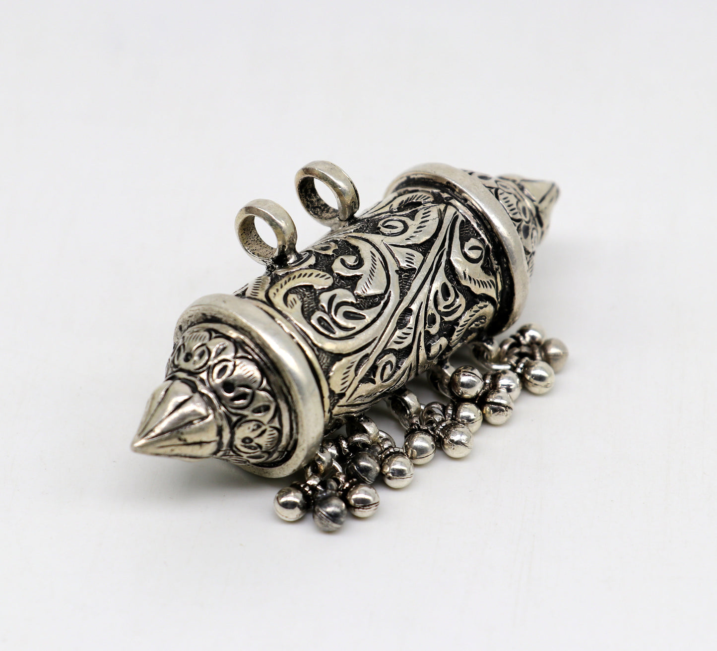 925 sterling silver handmade gorgeous vintage customized design amulet charm pendant, excellent tribal personalized jewelry necklace nsp422 - TRIBAL ORNAMENTS