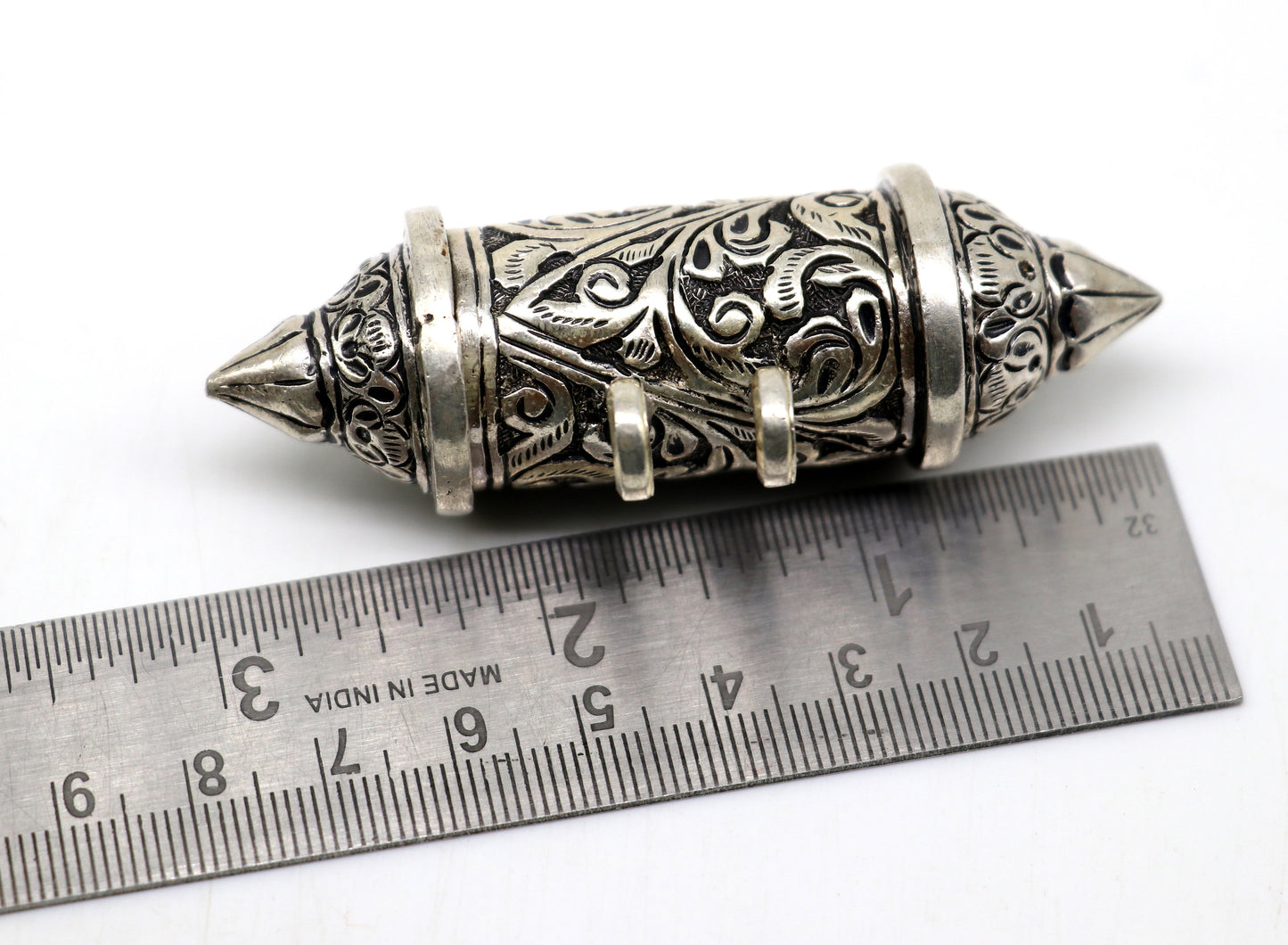 925 sterling silver handmade gorgeous vintage customized design amulet charm pendant, excellent tribal personalized jewelry necklace nsp422 - TRIBAL ORNAMENTS