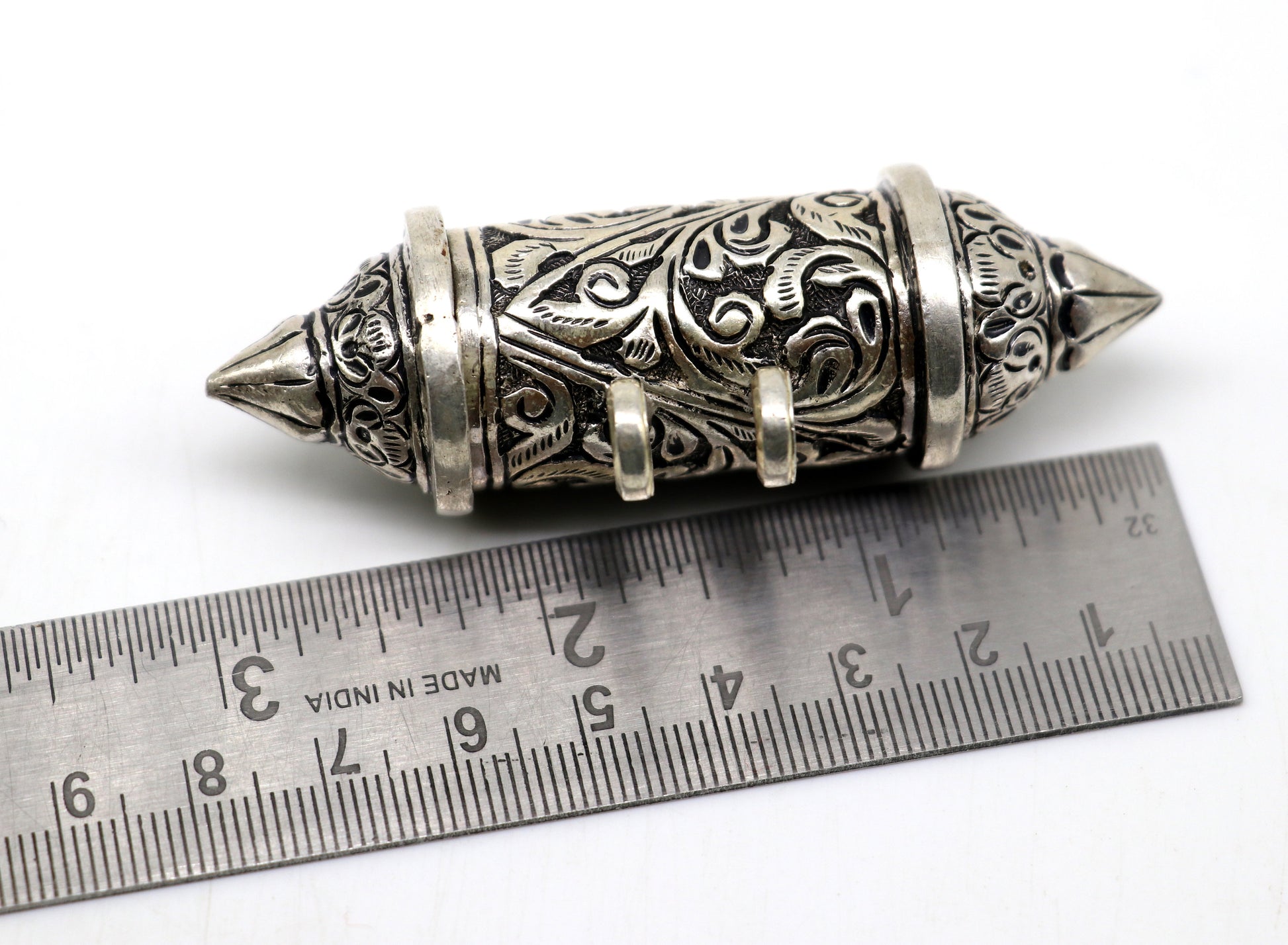 925 sterling silver handmade gorgeous vintage customized design amulet charm pendant, excellent tribal personalized jewelry necklace nsp422 - TRIBAL ORNAMENTS