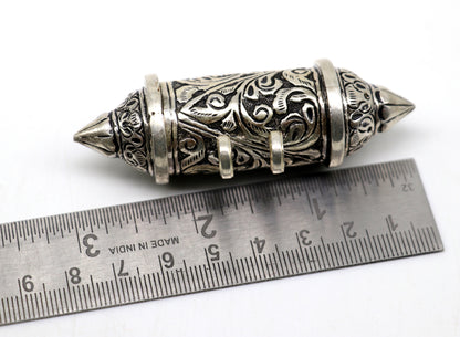 925 sterling silver handmade gorgeous vintage customized design amulet charm pendant, excellent tribal personalized jewelry necklace nsp422 - TRIBAL ORNAMENTS