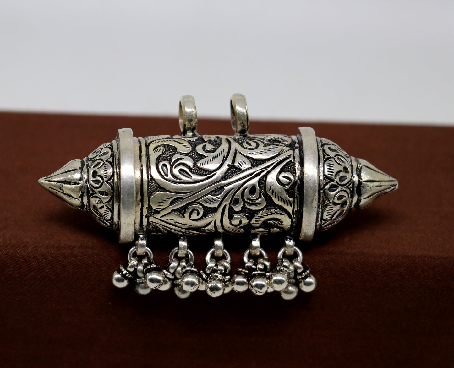 925 sterling silver handmade gorgeous vintage customized design amulet charm pendant, excellent tribal personalized jewelry necklace nsp422 - TRIBAL ORNAMENTS