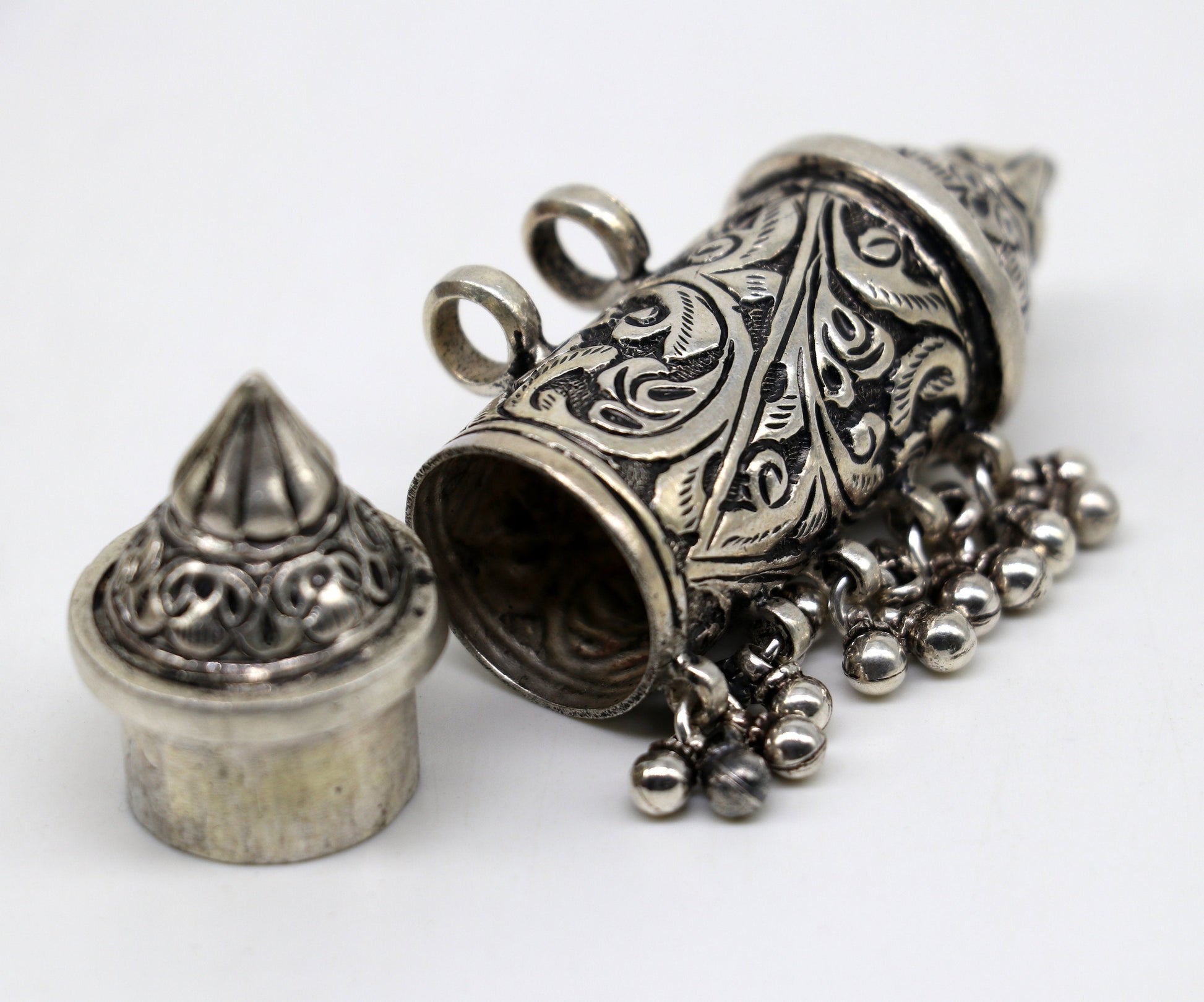 925 sterling silver handmade gorgeous vintage customized design amulet charm pendant, excellent tribal personalized jewelry necklace nsp422 - TRIBAL ORNAMENTS