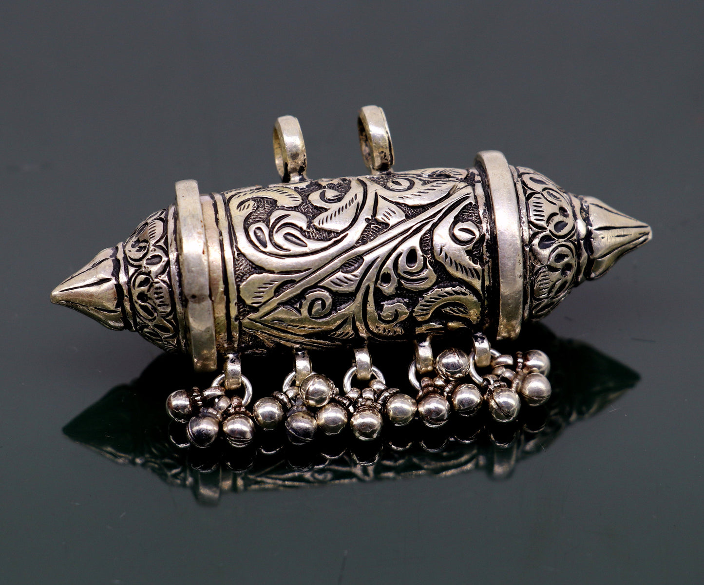 925 sterling silver handmade gorgeous vintage customized design amulet charm pendant, excellent tribal personalized jewelry necklace nsp422 - TRIBAL ORNAMENTS