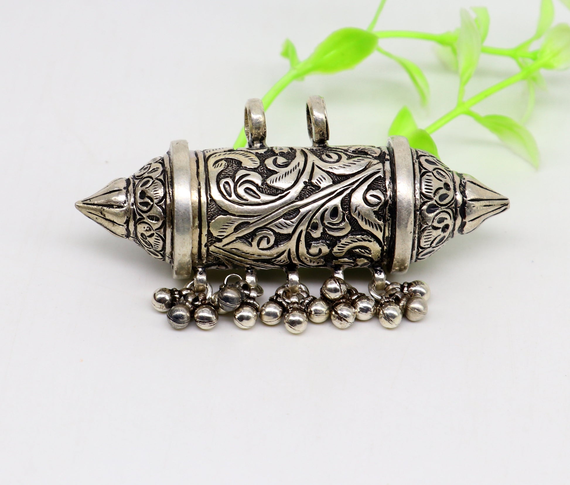925 sterling silver handmade gorgeous vintage customized design amulet charm pendant, excellent tribal personalized jewelry necklace nsp422 - TRIBAL ORNAMENTS