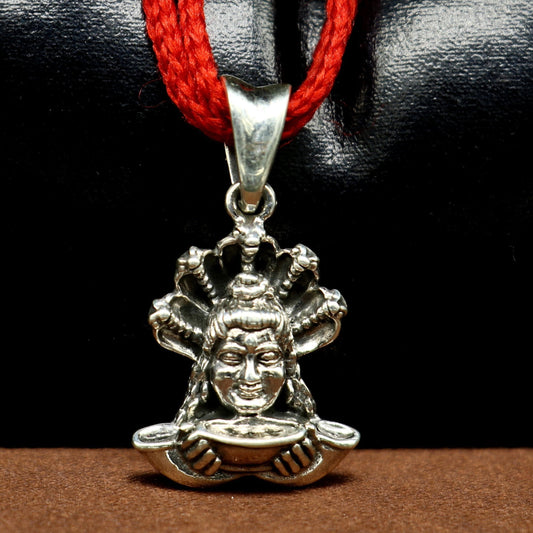925 sterling silver handmade Hindu idol God Shiva pendant, amazing designer fabulous pendant unisex gifting jewelry ssp548 - TRIBAL ORNAMENTS