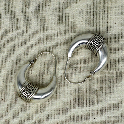 925 sterling silver handmade hoops stud earring bali, excellent customized stylish belly dance personalized gift tribal ethnic jewelry ske10 - TRIBAL ORNAMENTS