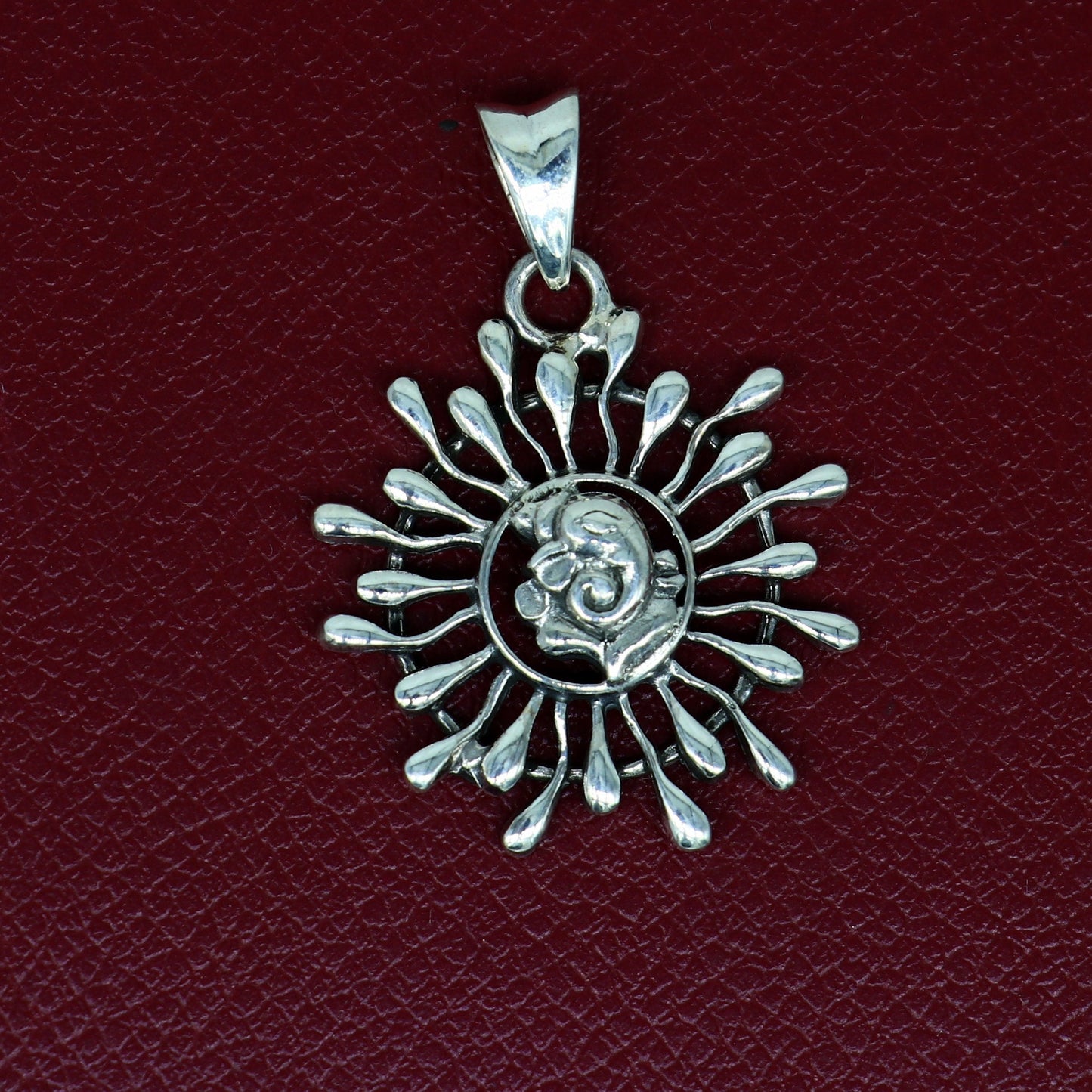 925 sterling silver handmade idol Ganesha floral pendant, amazing stylish unisex pendant locket personalized jewelry tribal jewelry ssp476 - TRIBAL ORNAMENTS