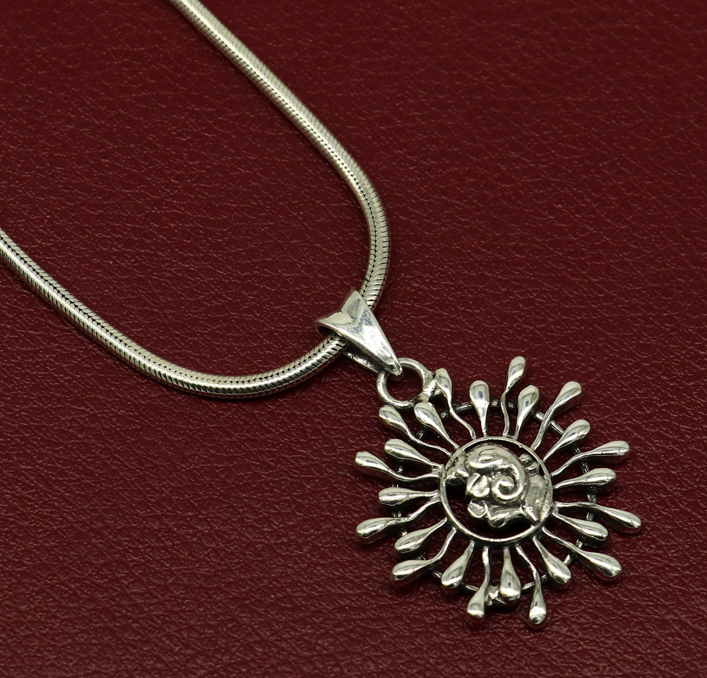 925 sterling silver handmade idol Ganesha floral pendant, amazing stylish unisex pendant locket personalized jewelry tribal jewelry ssp476 - TRIBAL ORNAMENTS