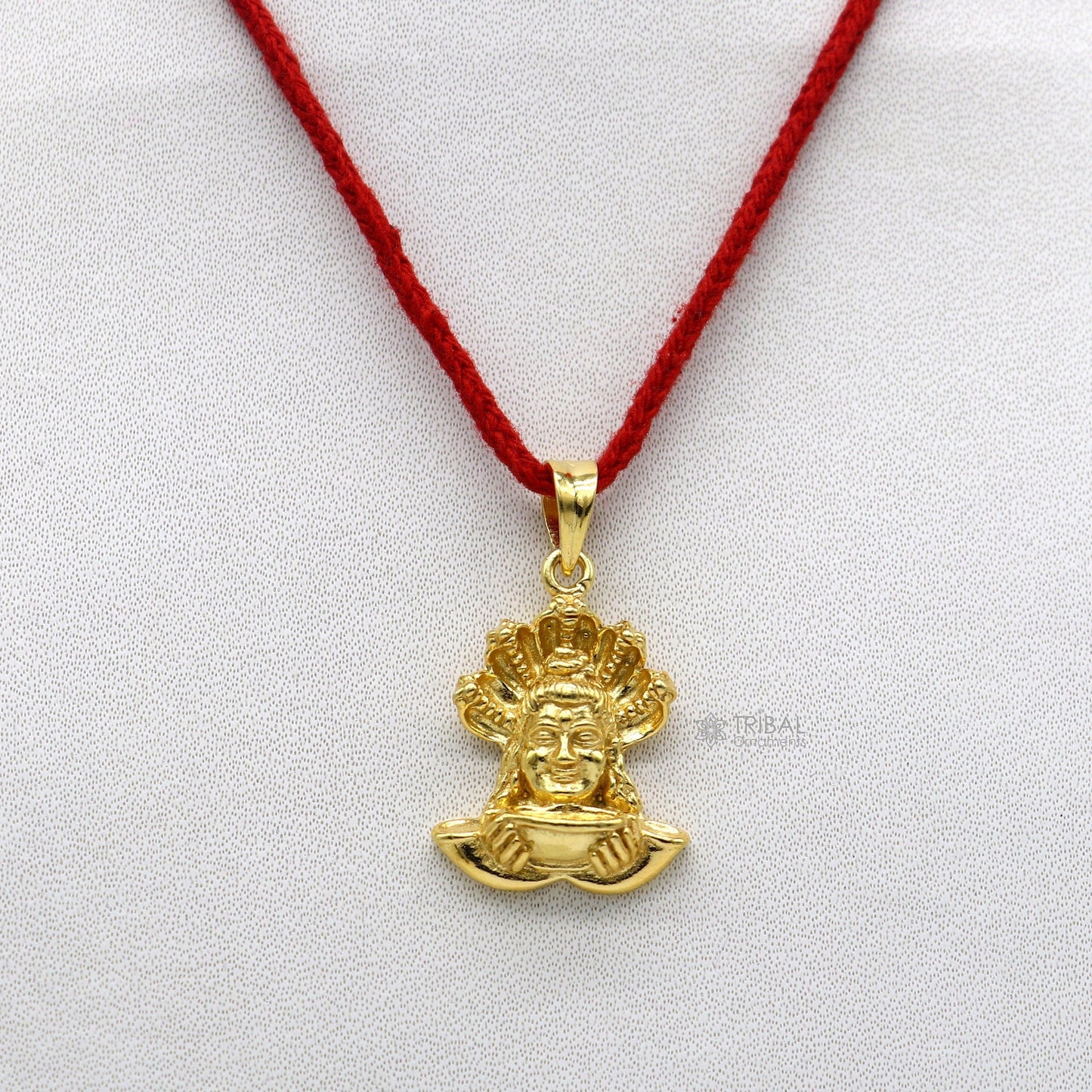 925 sterling silver handmade idol God Shiva pendant, amazing designer gold polished silver mahakal pendant unisex gifting jewelry nsp597 - TRIBAL ORNAMENTS