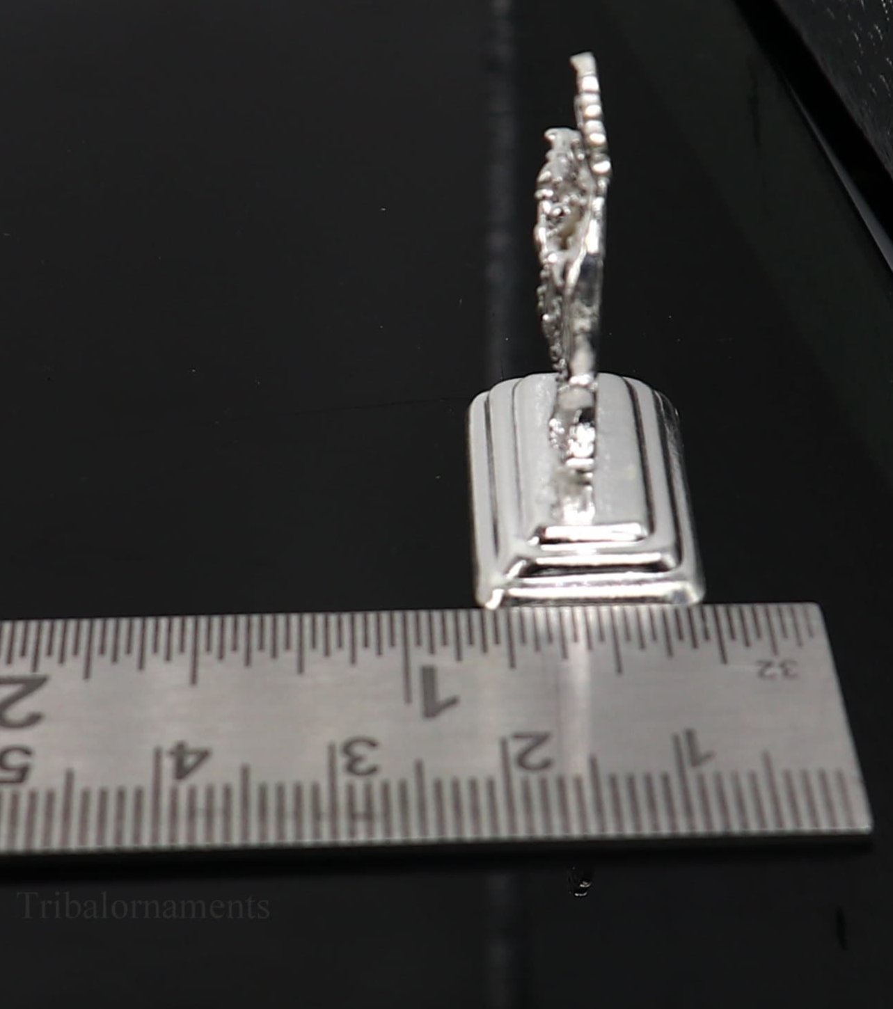 Solid sterling silver handmade idol Radha krishna tiny statue, amazing design lord krishna figurine jewelry tribal jewelry art85 - TRIBAL ORNAMENTS