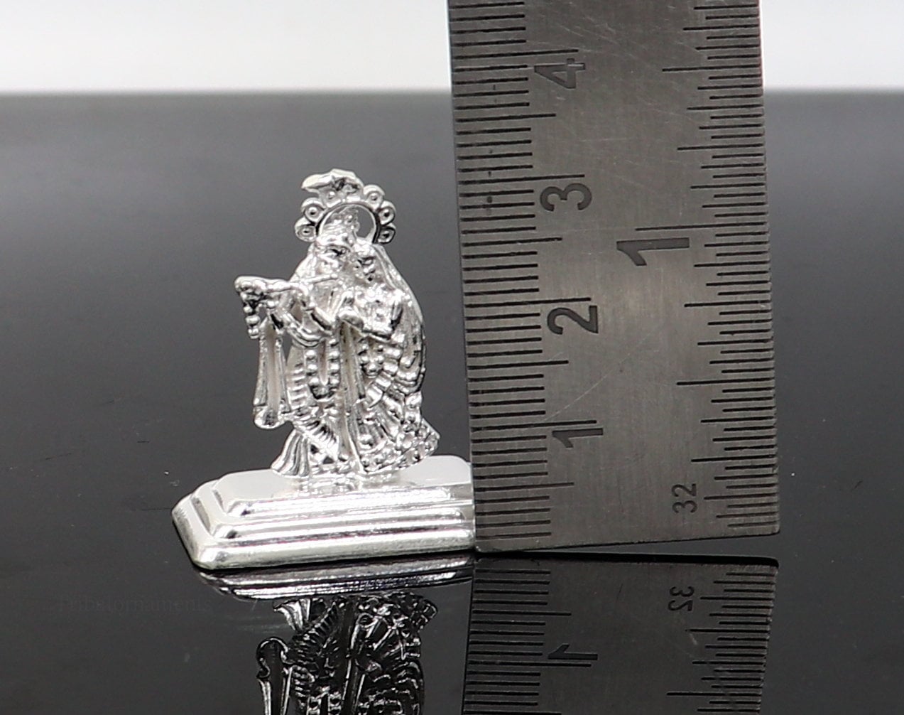 Solid sterling silver handmade idol Radha krishna tiny statue, amazing design lord krishna figurine jewelry tribal jewelry art85 - TRIBAL ORNAMENTS