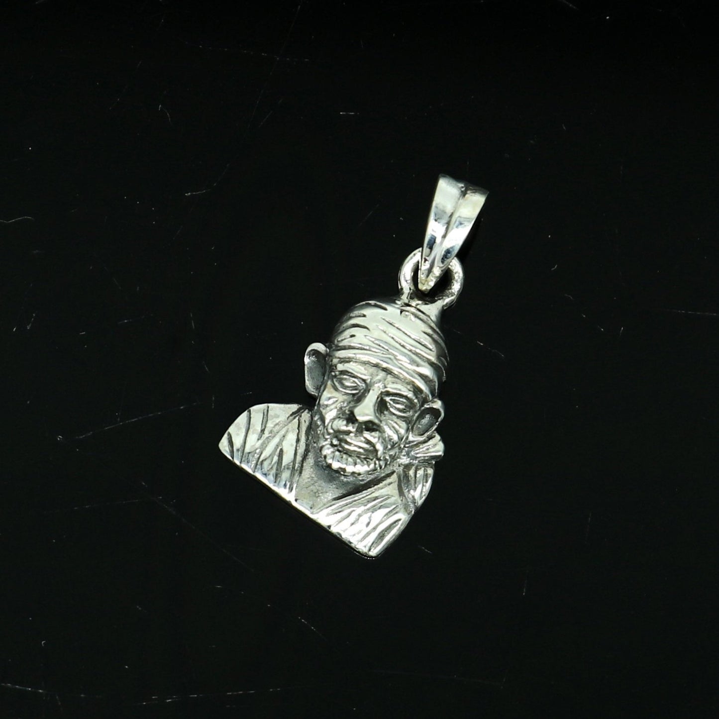 925 sterling silver handmade Indian idol Sai Baba pendant, amazing stylish unisex pendant locket personalized jewelry tribal jewelry ssp498 - TRIBAL ORNAMENTS