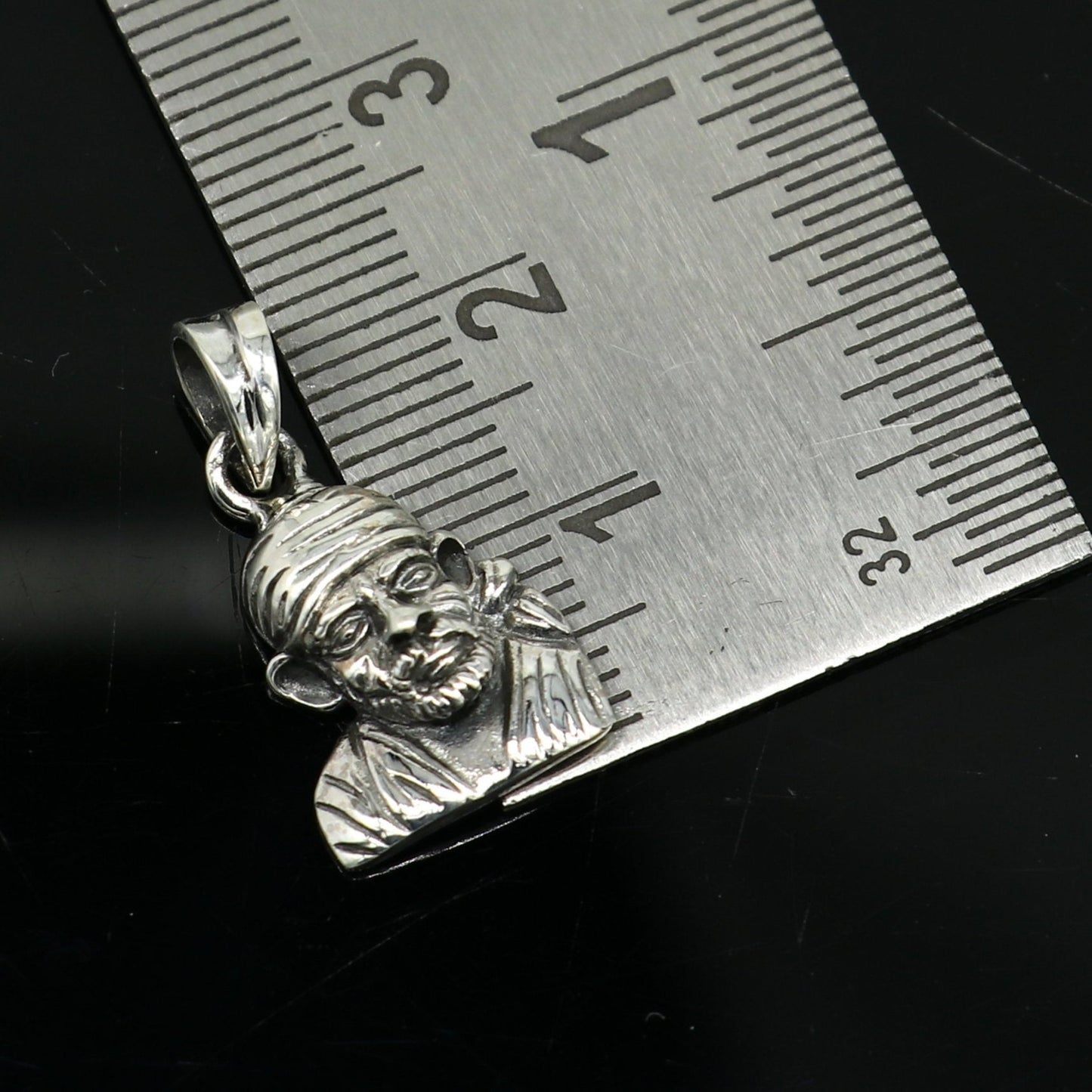 925 sterling silver handmade Indian idol Sai Baba pendant, amazing stylish unisex pendant locket personalized jewelry tribal jewelry ssp498 - TRIBAL ORNAMENTS