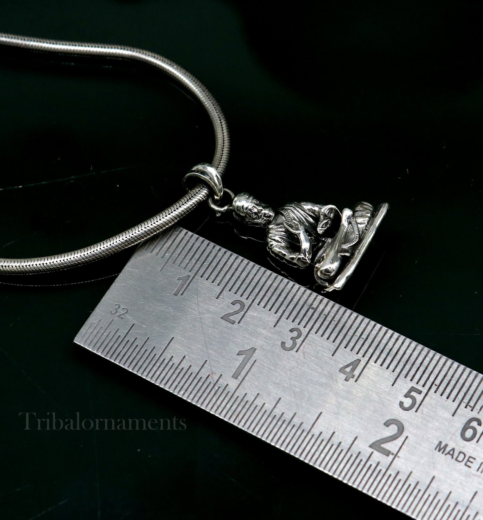 925 sterling silver handmade Indian idol Sai Baba pendant, amazing stylish unisex pendant locket personalized jewelry tribal jewelry ssp935 - TRIBAL ORNAMENTS