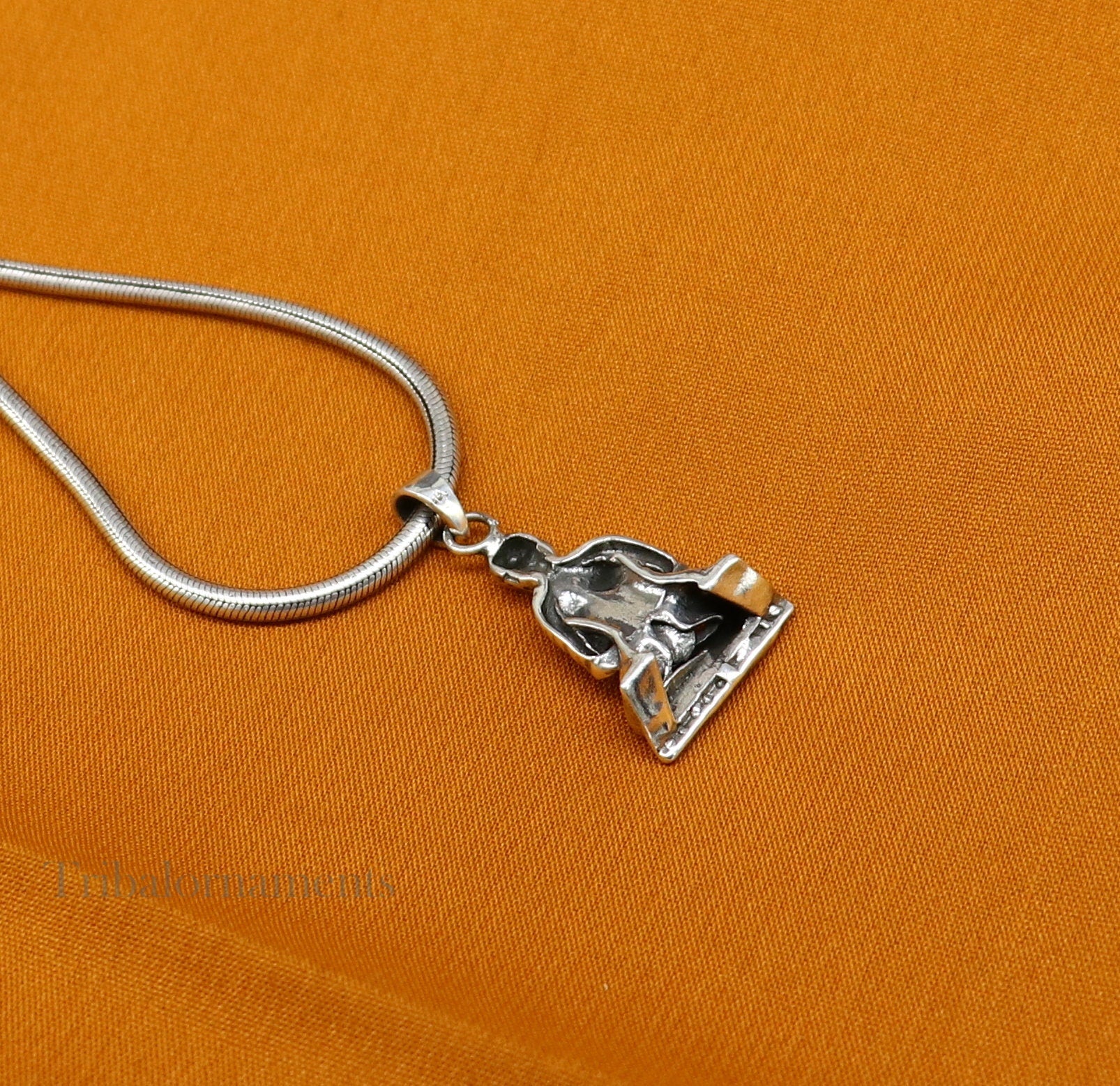 925 sterling silver handmade Indian idol Sai Baba pendant, amazing stylish unisex pendant locket personalized jewelry tribal jewelry ssp935 - TRIBAL ORNAMENTS