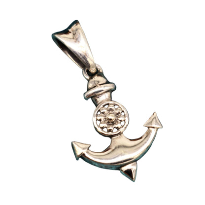 Sterling silver Jesus anchor pendant by Tribal Ornaments featuring a cross design, unisex jewelry with detailed craftsmanship.