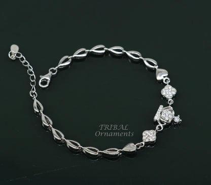 925 sterling silver handmade link chain Bracelet for girl's, Dainty Silver Bracelet, Chain Bracelet, Minimal Jewelry, Gift For Women sbr381 - TRIBAL ORNAMENTS