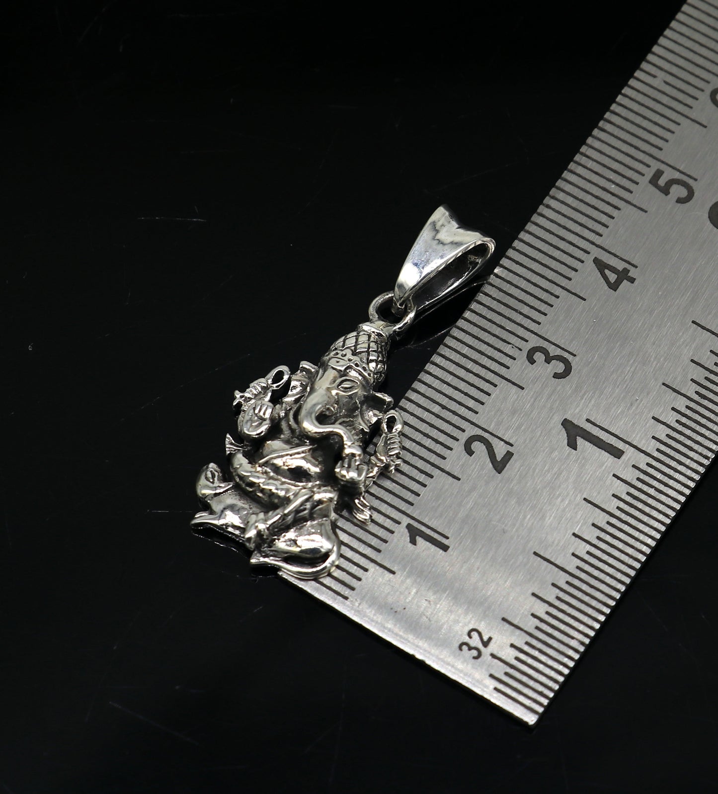 925 sterling silver handmade Lord Ganesha, amazing Exclusive cross design stunning pendant unisex gifting jewelry ssp554 - TRIBAL ORNAMENTS