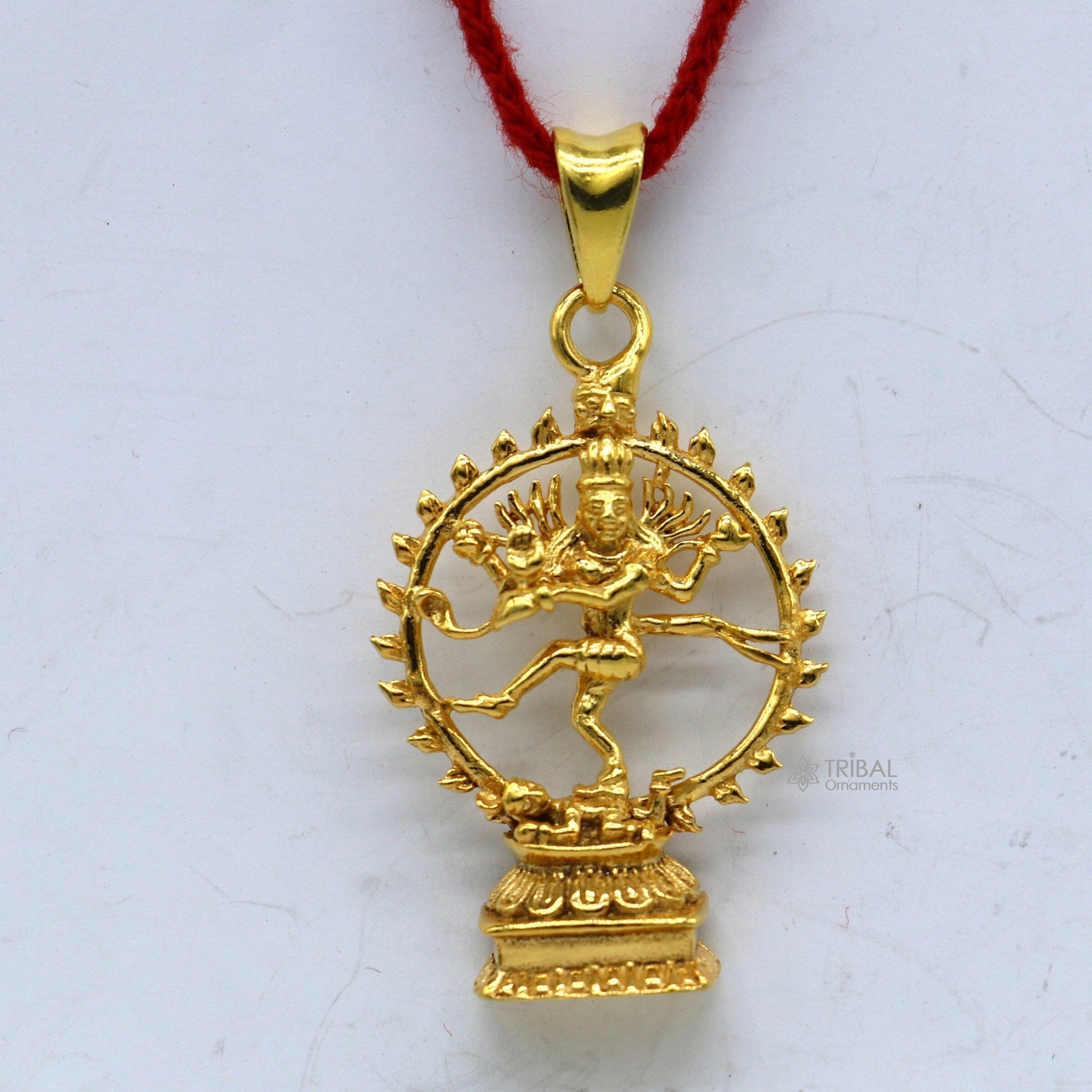 925 sterling silver handmade lord shiva Nataraaj pendant, amazing stylish gold polished pendant locket personalized jewelry nsp615 - TRIBAL ORNAMENTS