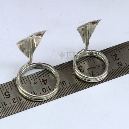 925 Sterling silver handmade Nag Nagin snake joda pair for puja or worshipping and use for Vaastu for constricting new home  su1032 - TRIBAL ORNAMENTS