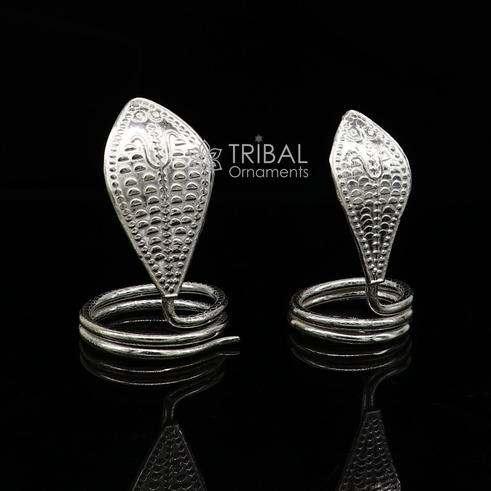 925 Sterling silver handmade Nag Nagin snake joda pair for puja or worshipping and use for Vaastu for constricting new home  su1032 - TRIBAL ORNAMENTS