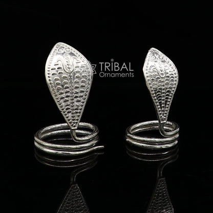925 Sterling silver handmade Nag Nagin snake joda pair for puja or worshipping and use for Vaastu for constricting new home  su1032 - TRIBAL ORNAMENTS