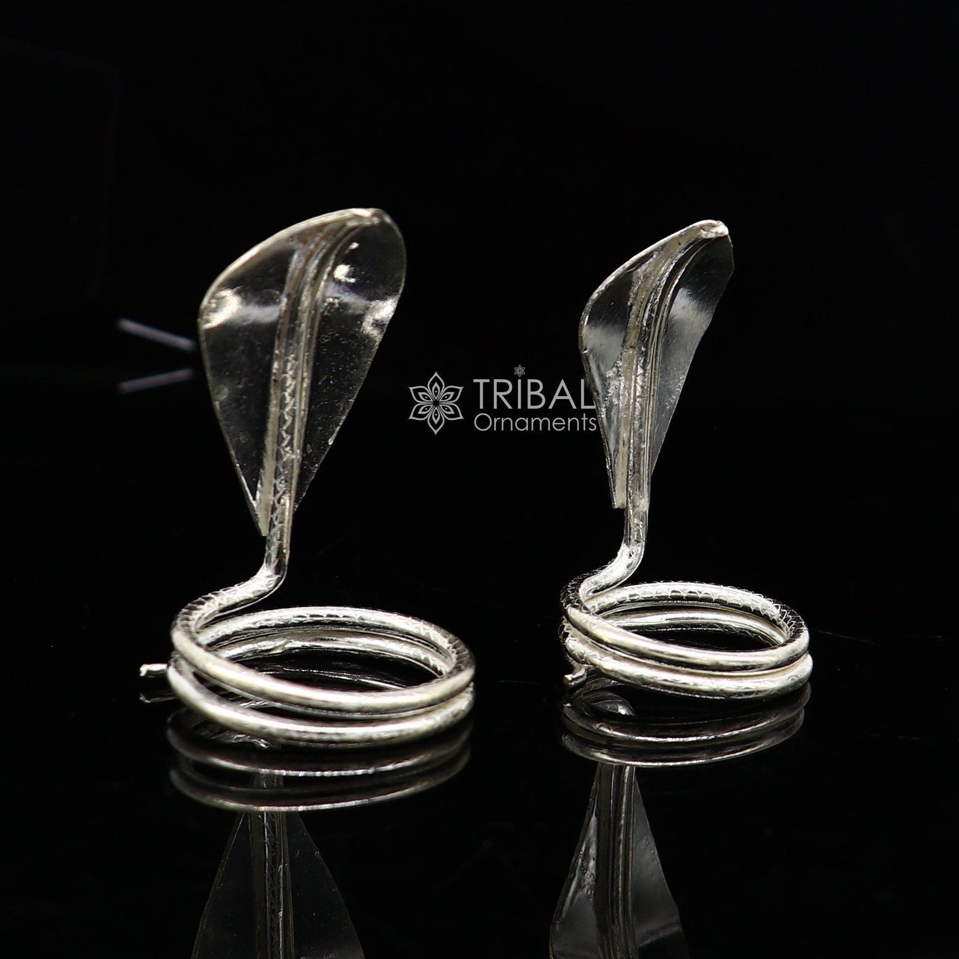 925 Sterling silver handmade Nag Nagin snake joda pair for puja or worshipping and use for Vaastu for constricting new home  su1032 - TRIBAL ORNAMENTS